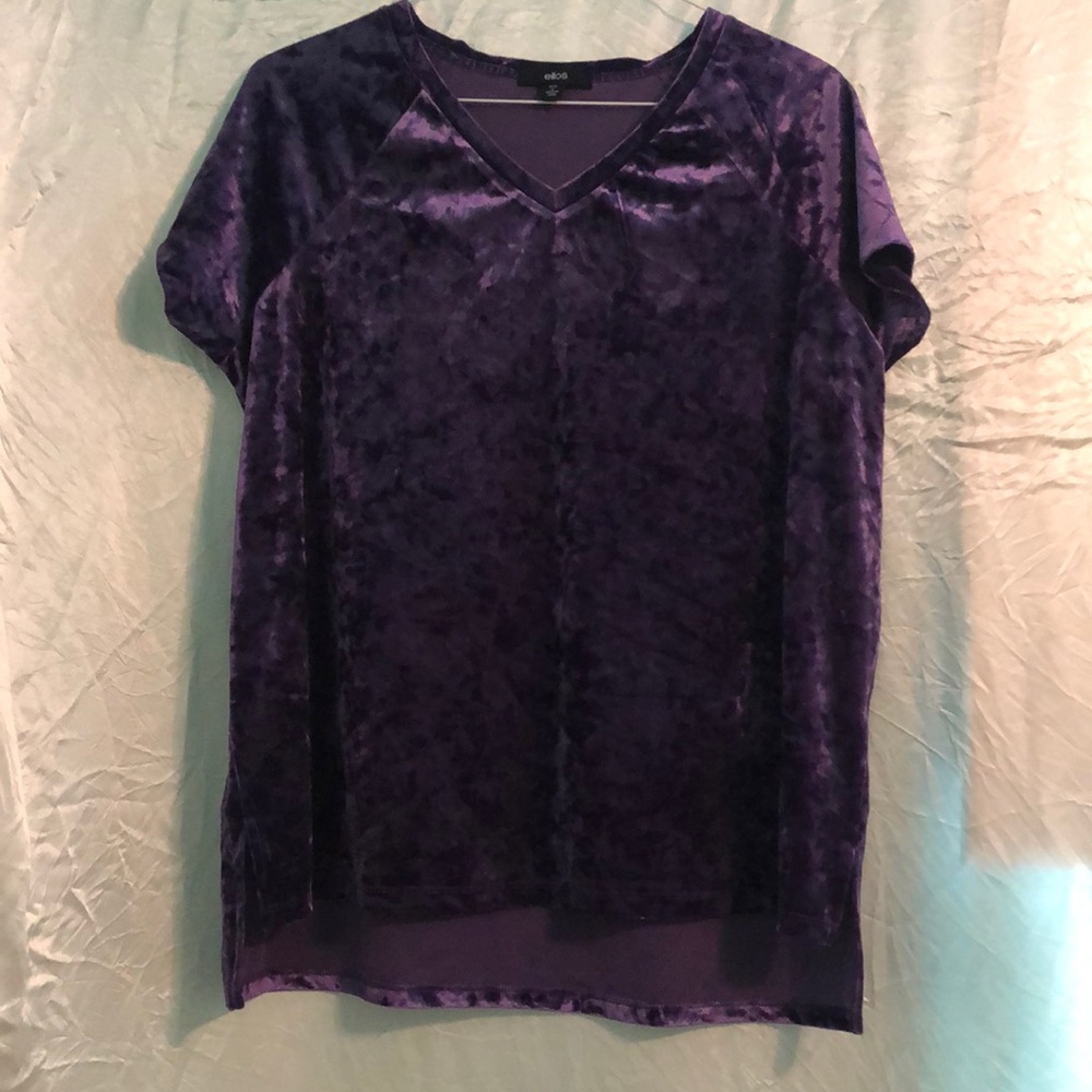 Ellos purple velvet T-shirt